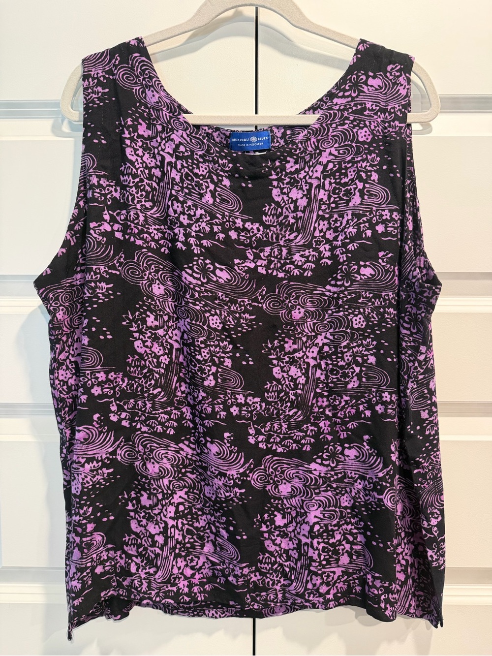 Mexicali Blues Purple Floral-Print Sleeveless Tank Top